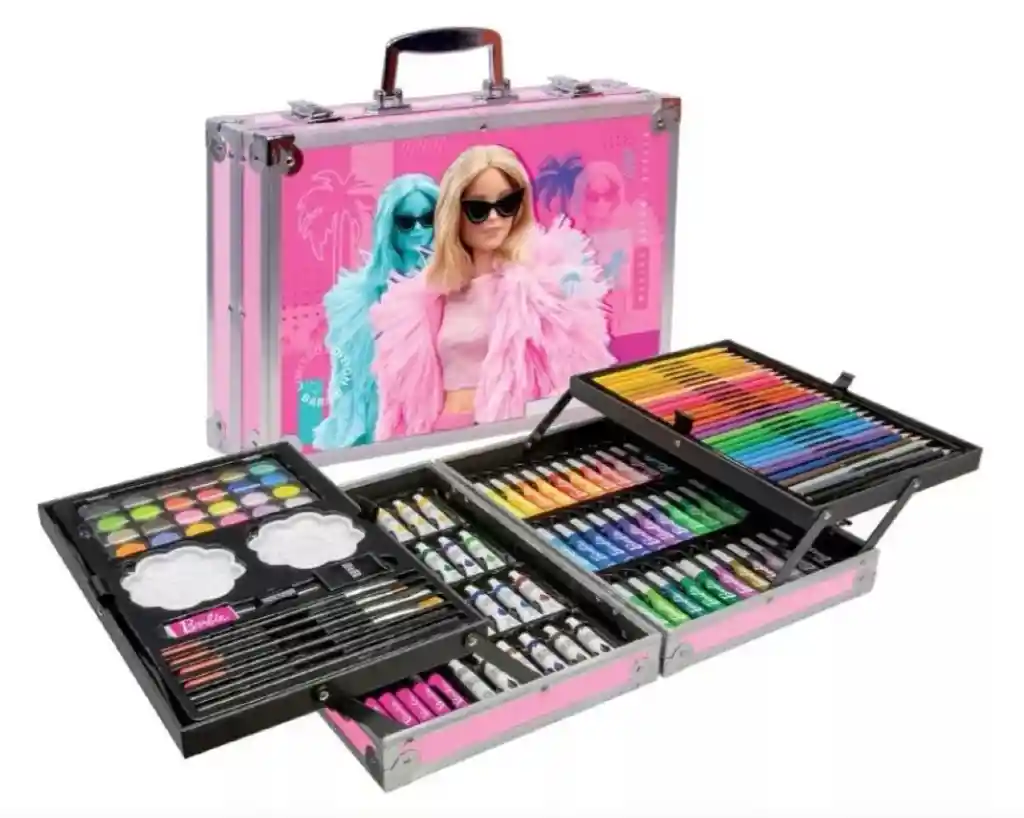 Set De Arte Profesional 145 Piezas Tipo Maleta Niñas Barbie