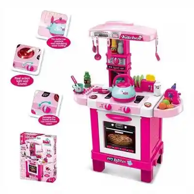 Set Cocina De Juguete Infantil Vapor Agua Sonidos Y Luz