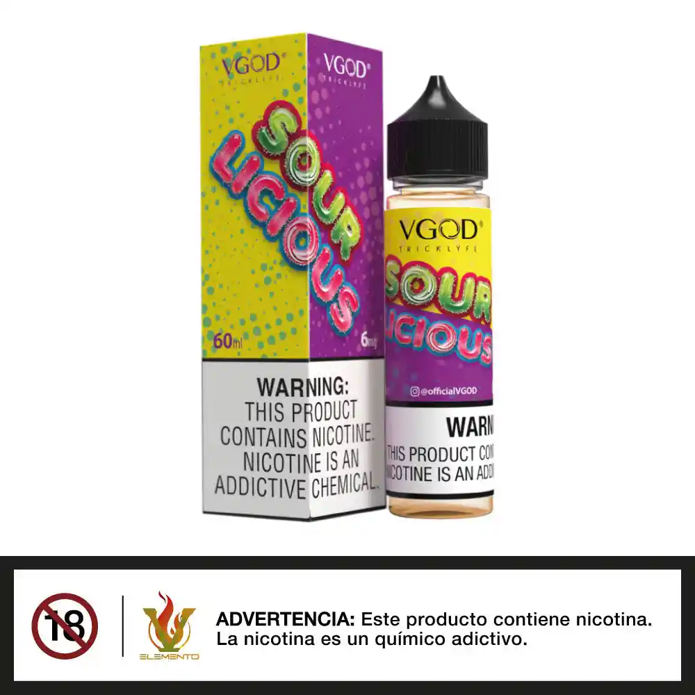 Liquido De Vapeo - Vgod - Sourlicious 60ml