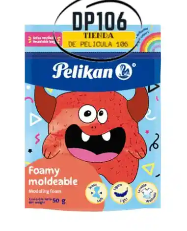 Foamy Moldeable Rojo Pelikan 50 Gr Fomy Foami