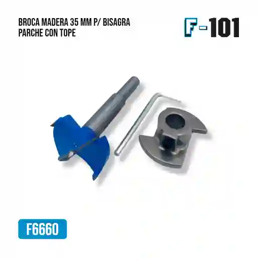 Broca Madera 35 Mm Para Bisagra De Parche Con Tope