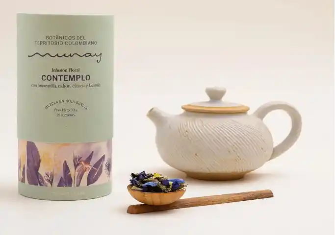 Infusion O Te Contemplo: Manzanilla, Limonaria, Cidrón, Clitoria, Lavanda Y Pasiflora