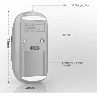 Mouse Jetta Bluetooth Compa Win Air, Hp, Dell, Ios, Plata