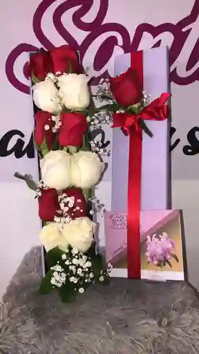 Caja Pequeña De Rosas De Colores