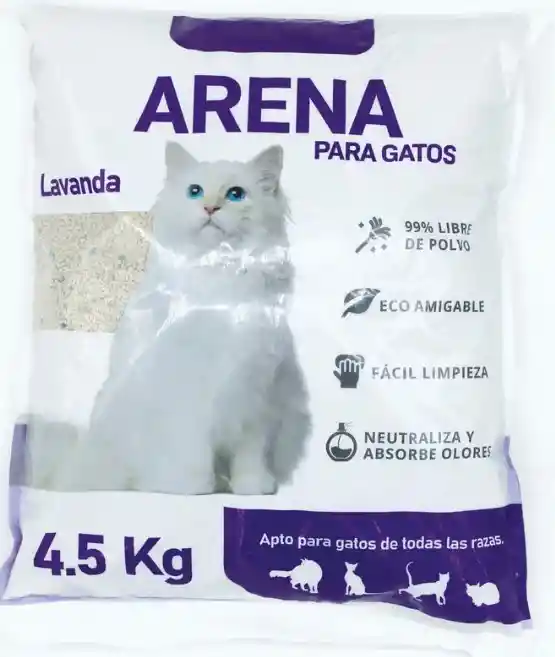 Arena Para Gatos Estandar Lavanda 4.5k