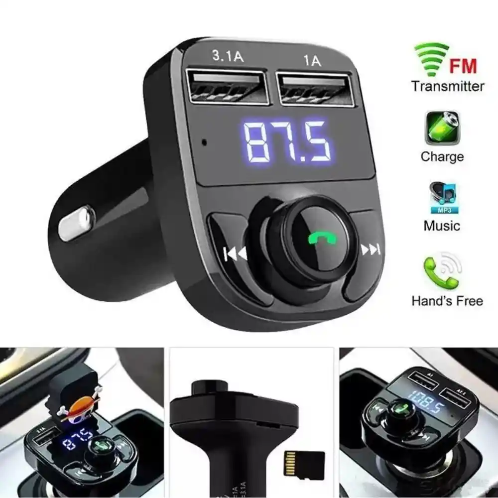 Transmisor Fm Bluetooth Inalámbrico Para Automóvil Mp3 Usb Adaptador Cargador Ramitech