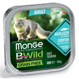 Monge Cat Wild Codfish X 100 Gr			