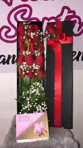 Caja Mediana De Rosas