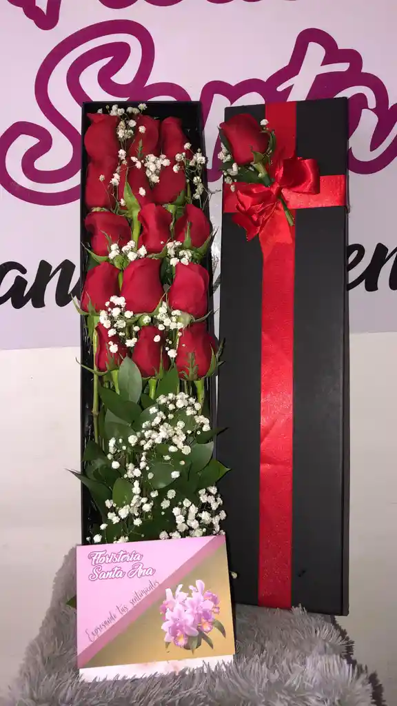 Caja Mediana De Rosas