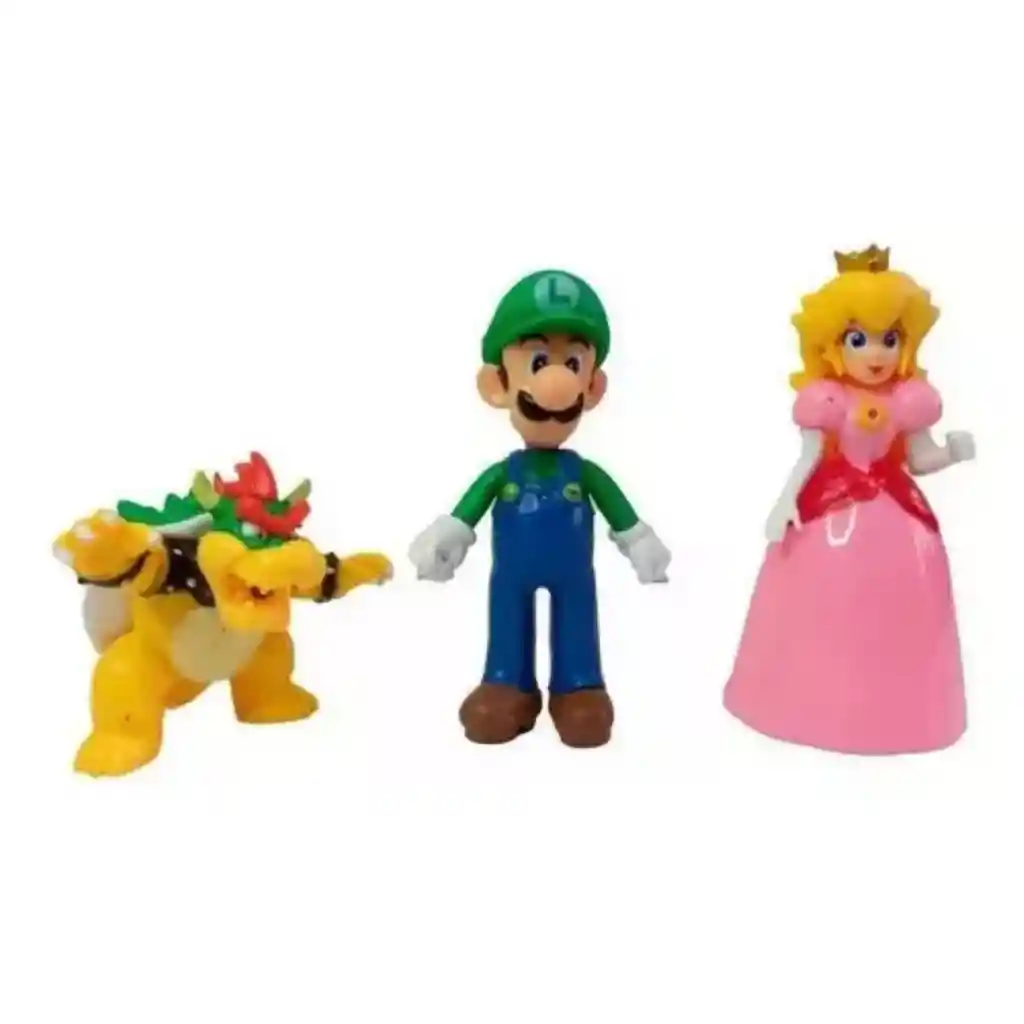 Set X 6 Figuras Muñecos Mario Bros Luigi Juguete Blister