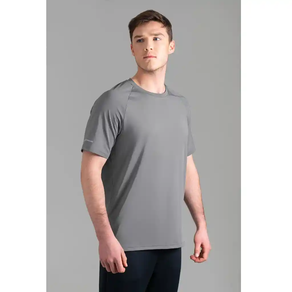 Ultimate Camiseta Deportiva Mc Raglan Sport Hombre Silver - M