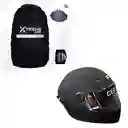 Combo Casco Para Motociclista Ich 501 + Forro Maleta