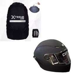 Combo Casco Para Motociclista Ich 501 + Forro Maleta