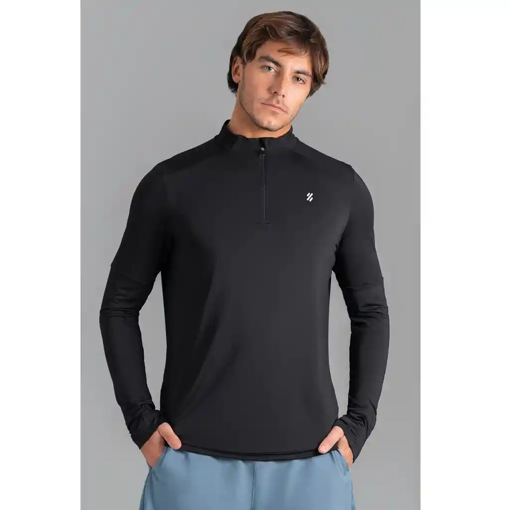 Ultimate Midi Zipper Sport Hombre Black Onyx - S