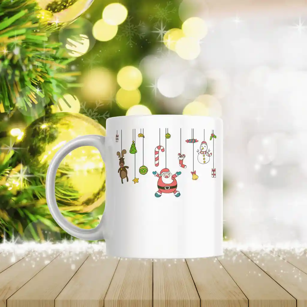 Mug Diseño Navidad Adornos Colgantes 11 Oz.