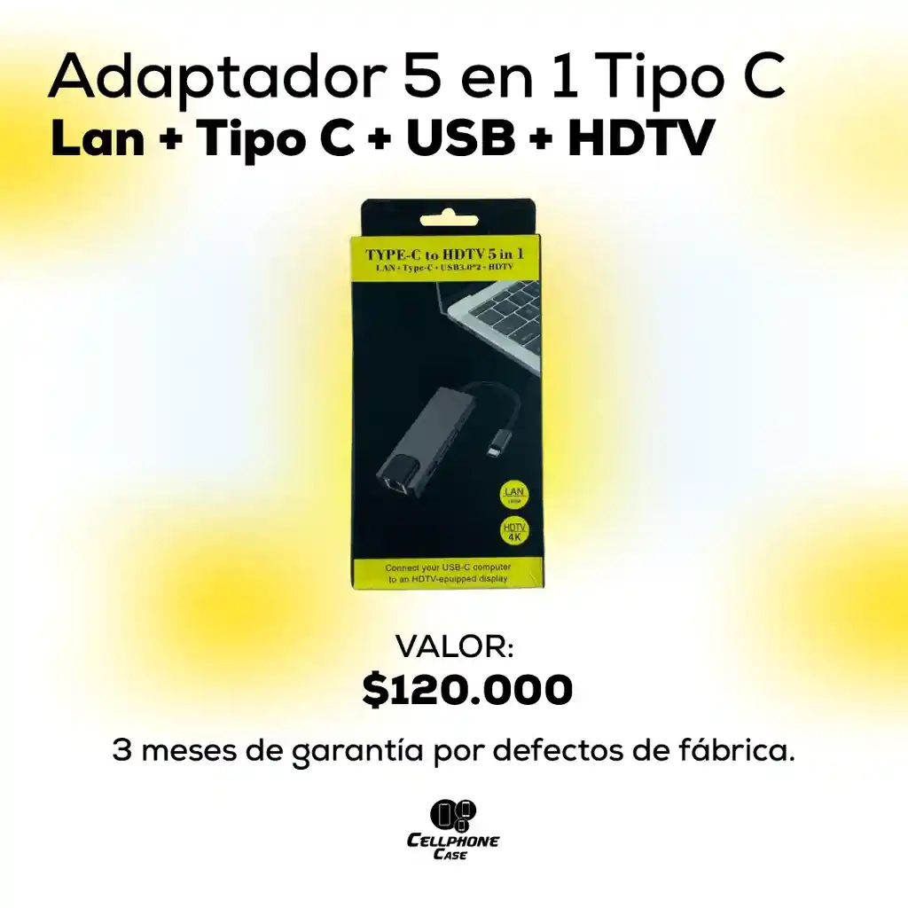 Adaptador 5 En 1 Tipo C