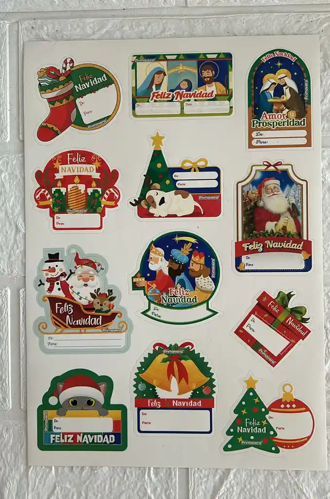 De Para Navidad X12 Stickers Primavera
