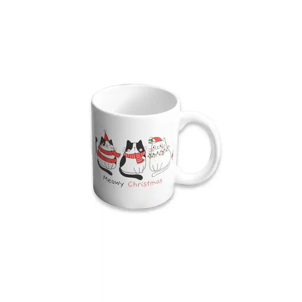 Mug Diseño Navidad Gatos 11 Oz.