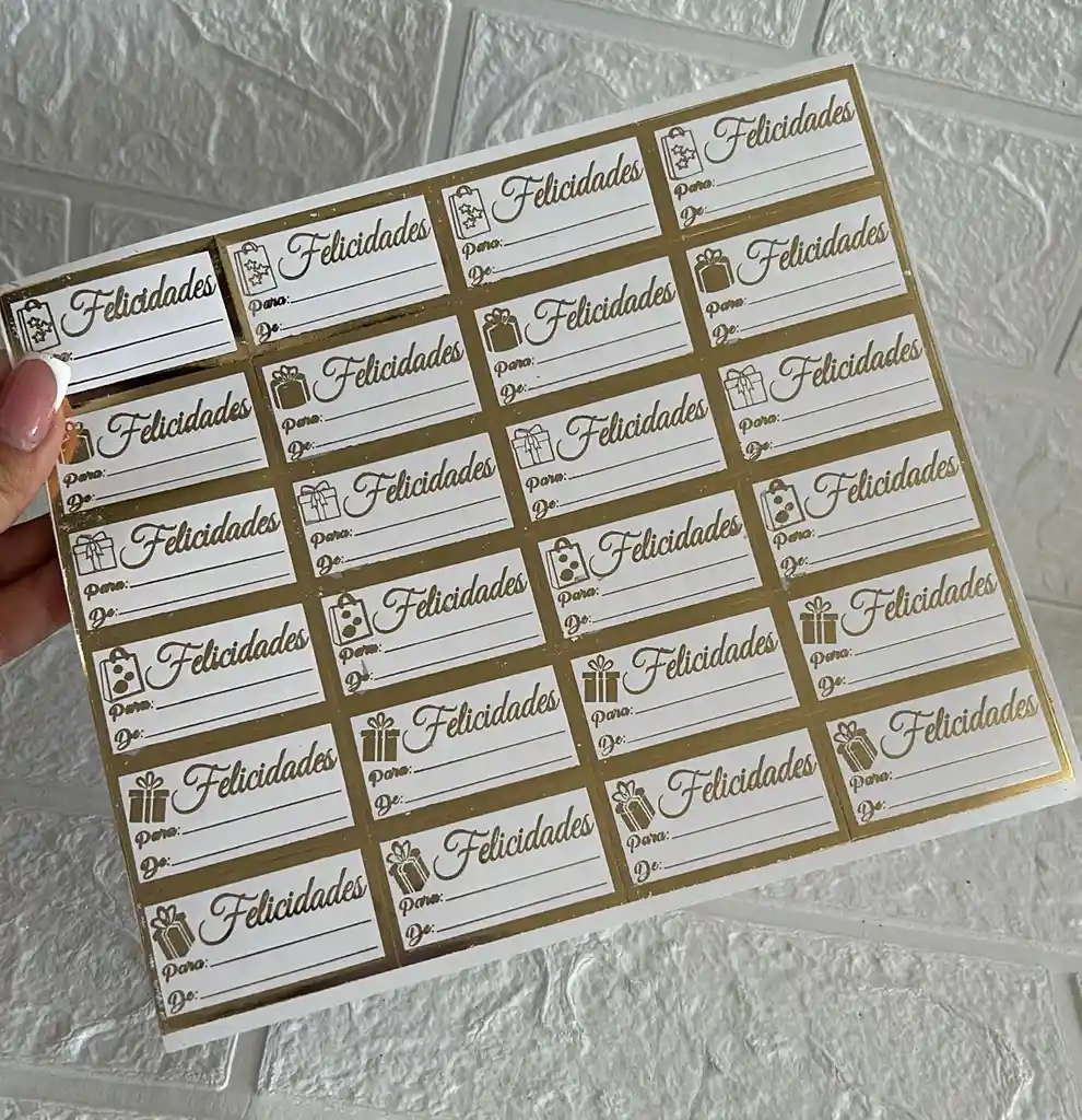 De Para Grande Dorado / Blanco X100 Stickers