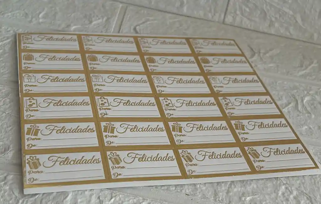 De Para Grande Dorado / Blanco X100 Stickers