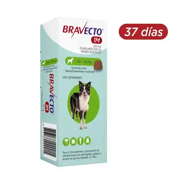 Bravecto 10 - 20 Kg 37 Dias