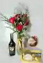 Rosas En Solitario Con Baileys Y Chocolates Ferrero Felices Fiestas