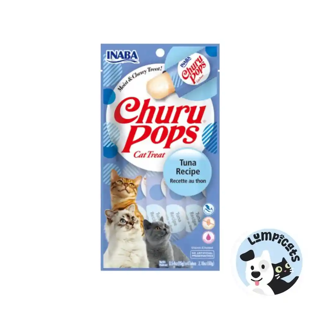 Inaba Cat Snack Churu Pops 4 Piezas - Tuna - Atun 60 Gr