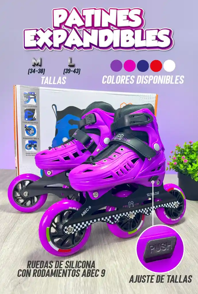 Patines Semi-profesionales Premium Talla 34/38