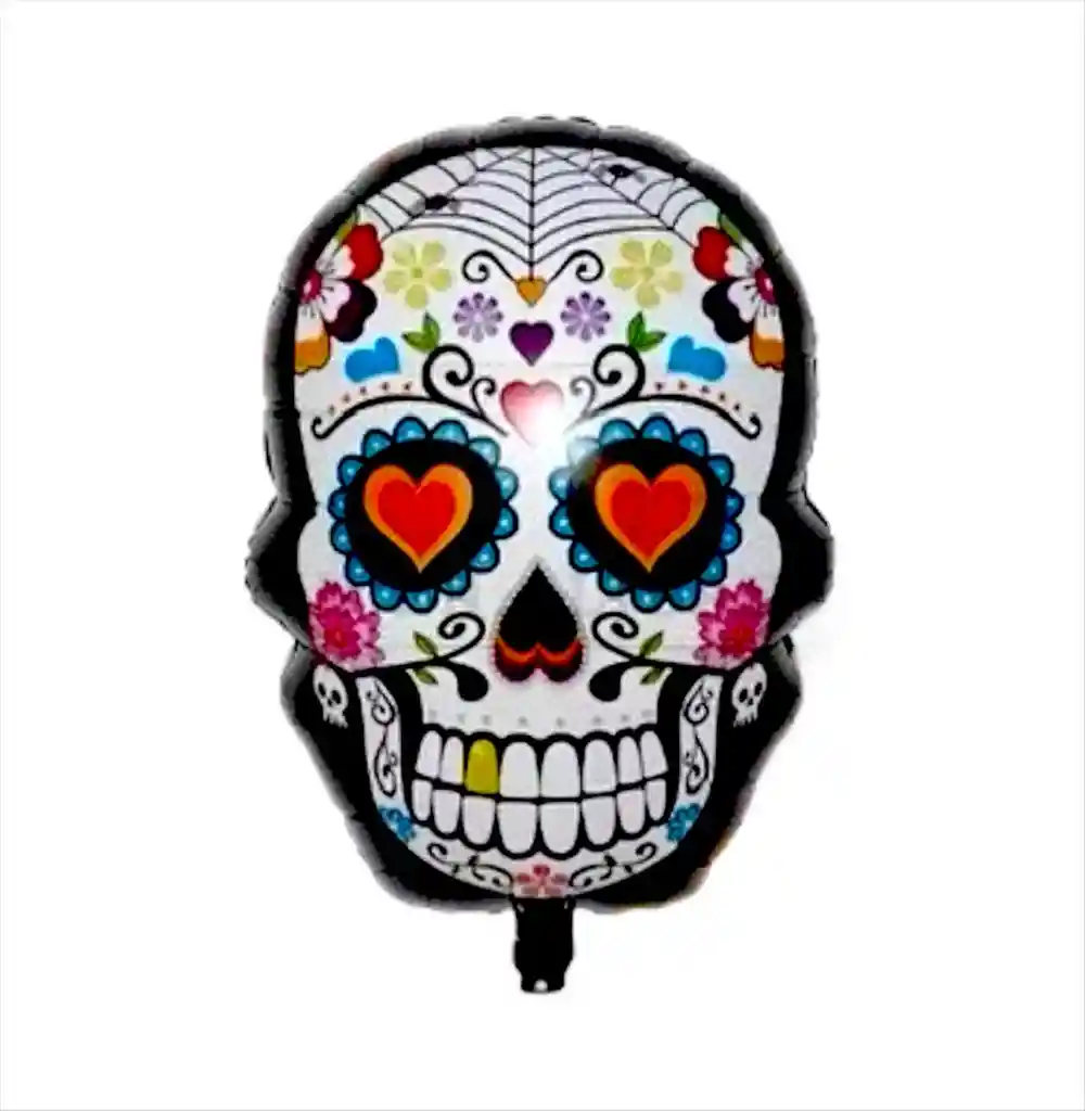 Globo Metalizado Mexicano Catrina 66 X 48 Cm Fiesta Mexicana Halloween