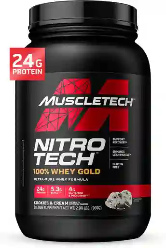 Nitro Tech 100% Whey Gold 2 Libras Cookies And Cream