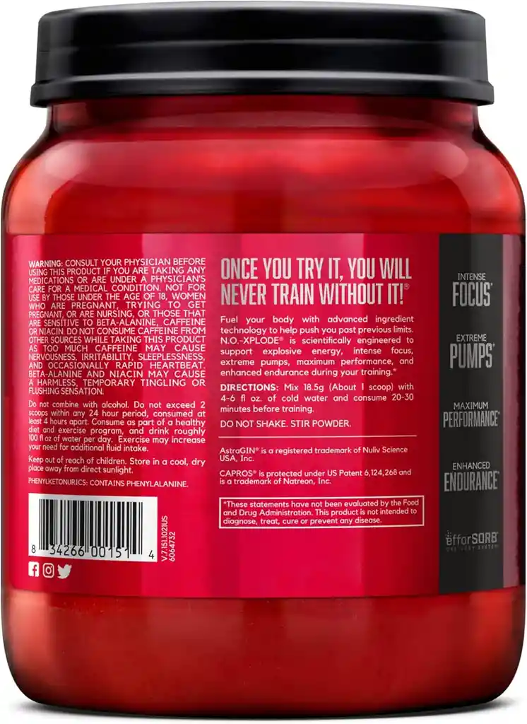 No Xplode 60 Servicios Fruit Punch - Bsn