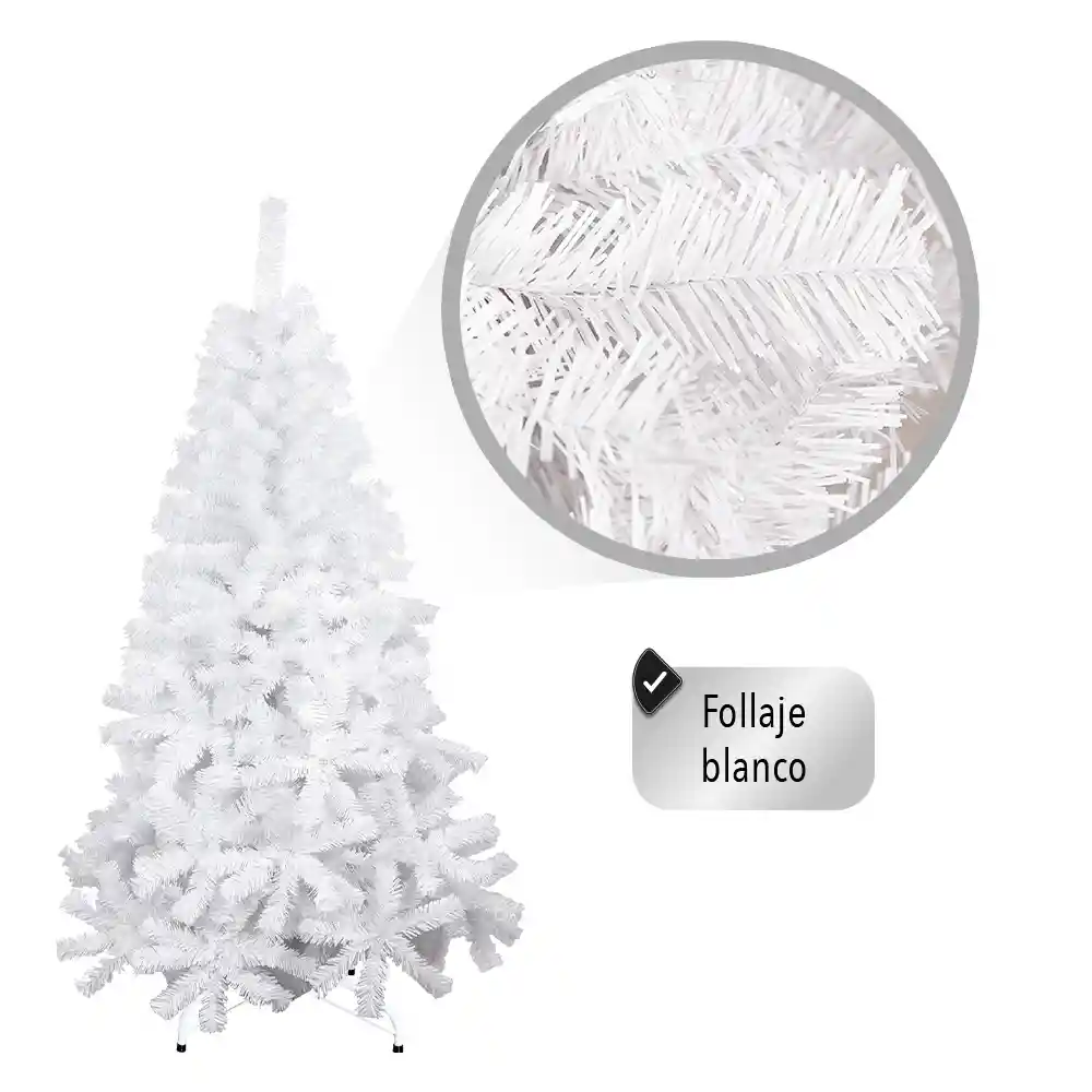 Árbol Artificial De Navidad Blanco 1.70m