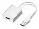 Cable Convertidor Adaptador Usb 3.0 Macho A Hdmi Hembra 1080 Color Plata