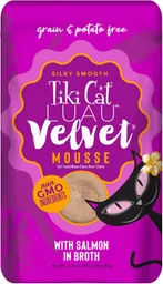 Alimento Tiki Cat Luau Velvet Mousse Salmon En Caldo 80gr Pouch