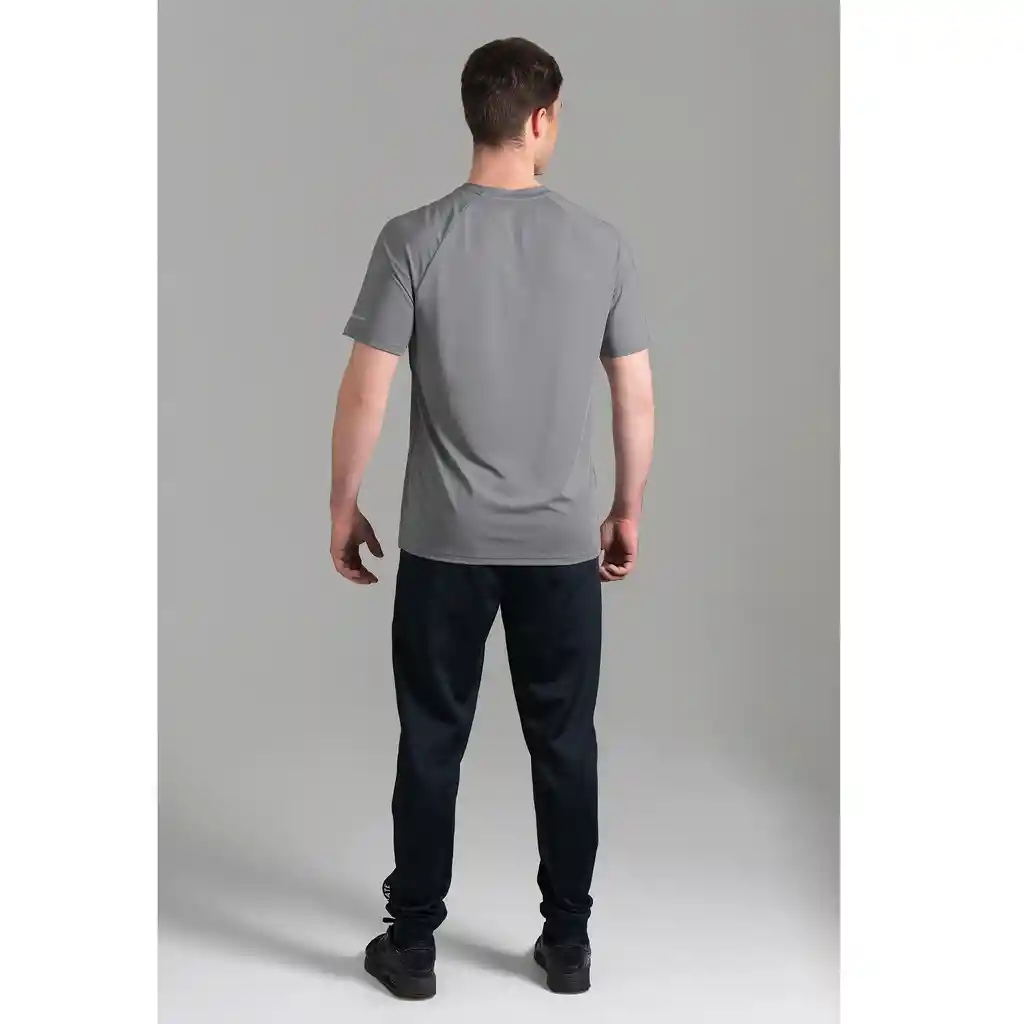 Ultimate Camiseta Deportiva Mc Raglan Sport Hombre Silver - Xl
