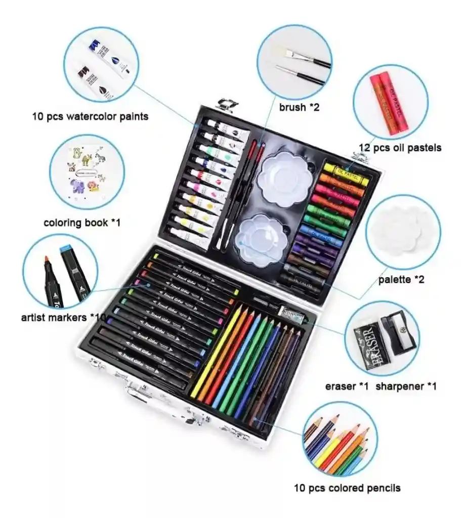 Set Kit Creativo Arte Dibujo Metálica X145 Unicornio