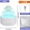 Humidificador Nube De Lluvia Fuente Agua Difusor De Aroma Luces Led