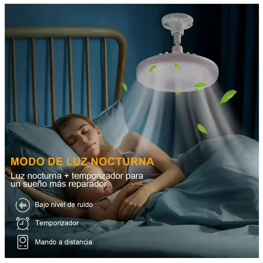 Bombillo Led Ventilador De Techo Luz De Anillo