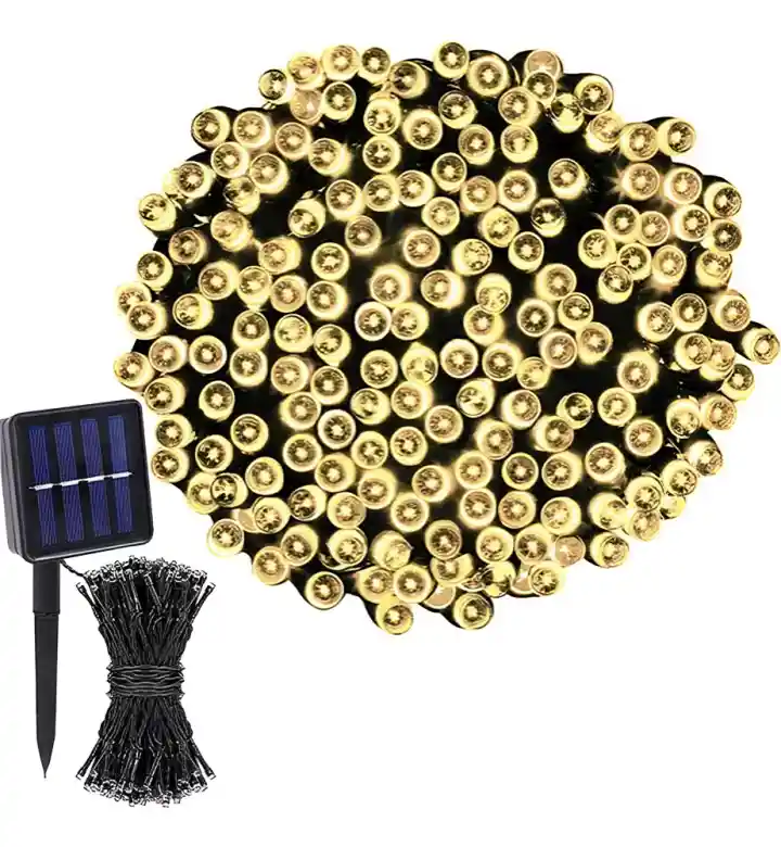 Cadena Luces De Solar, 10m 100 Led, 8 Modos Luces Solares