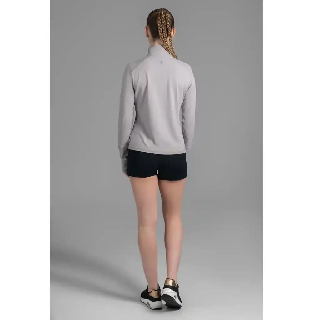 Ultimate Midi Zipper Sport Mujer Cool Gray - Xs