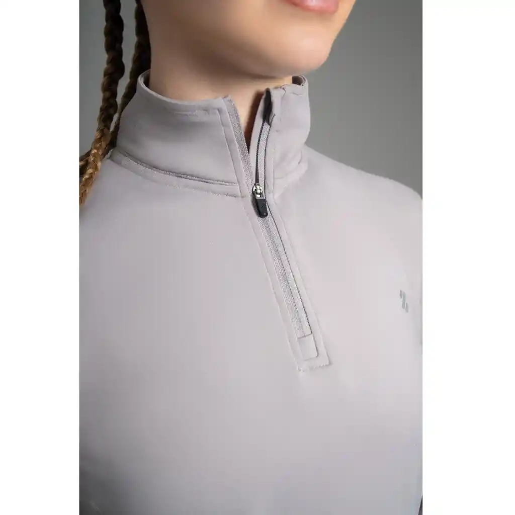 Ultimate Midi Zipper Sport Mujer Cool Gray - Xs