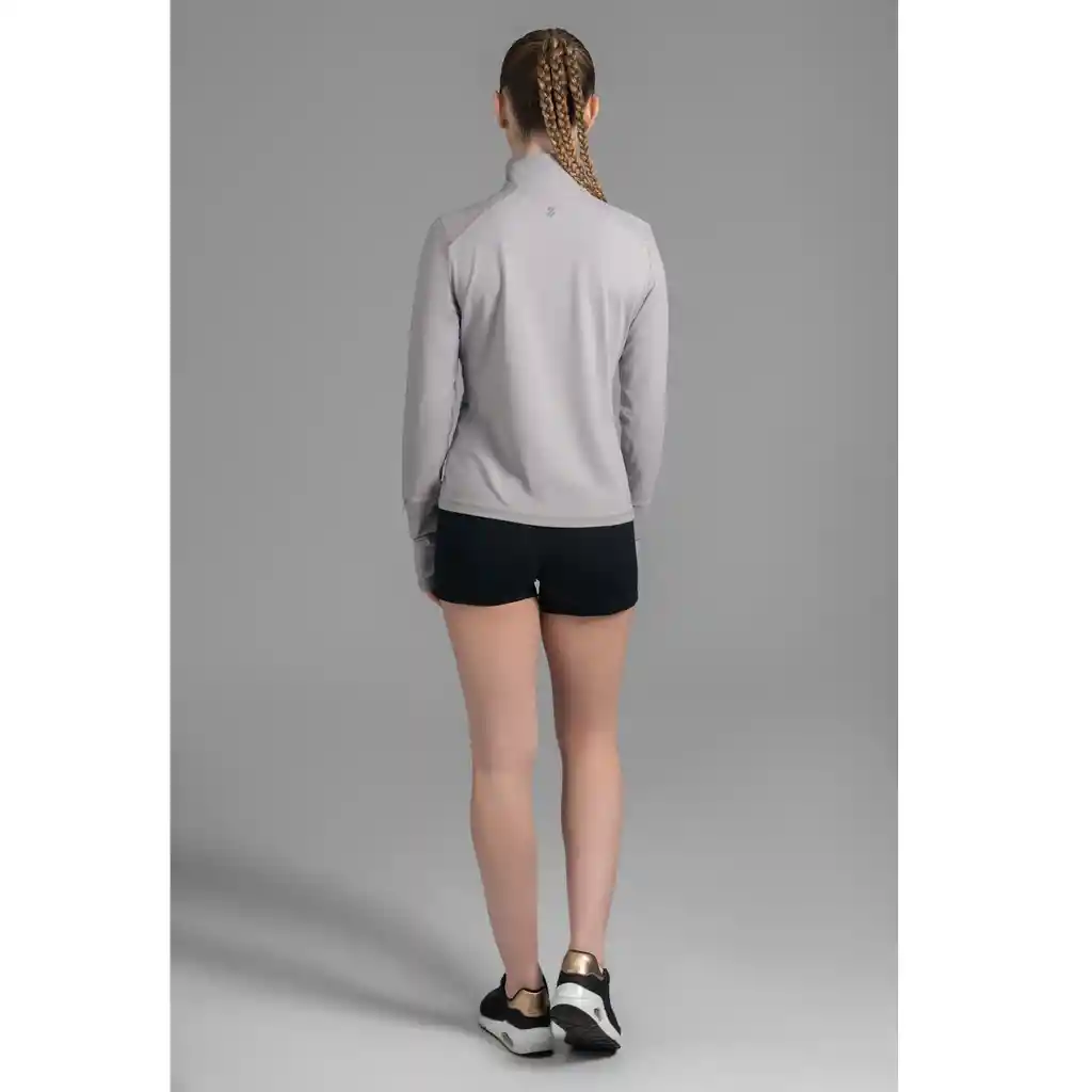 Ultimate Midi Zipper Sport Mujer Cool Gray - S