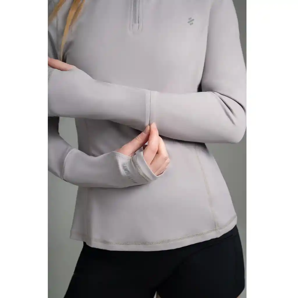 Ultimate Midi Zipper Sport Mujer Cool Gray - L