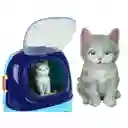 Juguete Maleta Set De Cuidados Para Mascotas 2 En 1 Con Gatico