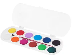 Pintura Acuarela Escolar En Estuche Y Caja Por X 12 Colores