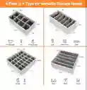 Organizador De Ropa Interior Set X 4 Para Cajones Gris