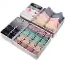 Organizador De Ropa Interior Set X 4 Para Cajones Gris