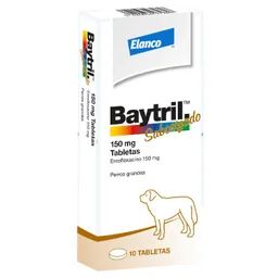 Baytril 150 Mg Caja 10 Tabletas