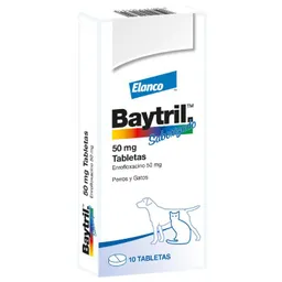 Baytril 50 Mg Caja 10 Tabletas