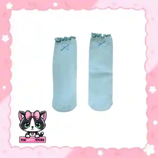 Medias Azules Con Listón.